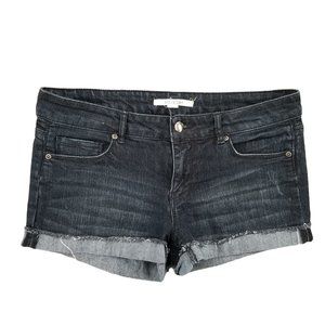 XXI Denim Cutoff Jean Shorts Womens Black Dark Wash Stretch 2" Inseam Size 29